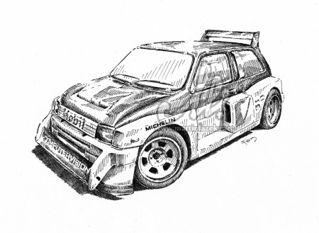 MG Metro 6R4, perokresba A4