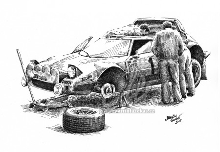 Servis na Lancii Stratos, perokresba A4